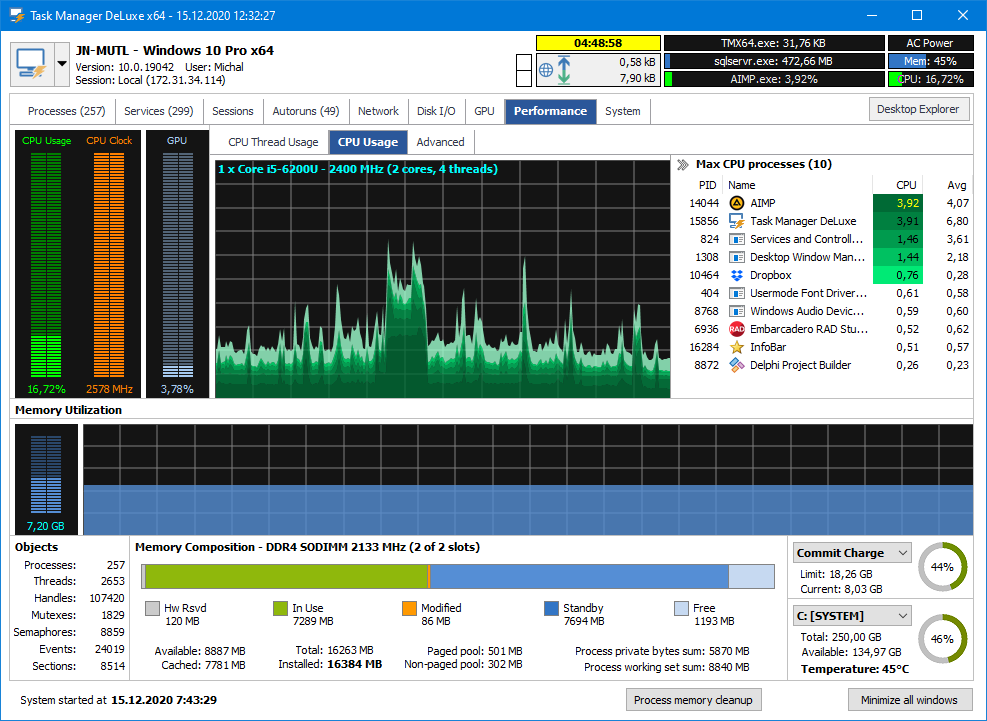 MiTeC Task Manager DeLuxe - Process Killer 软件