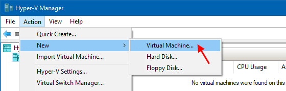 Make a new virtual machine