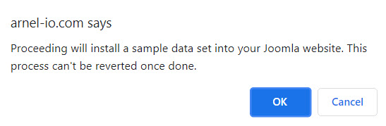 Sample data warning