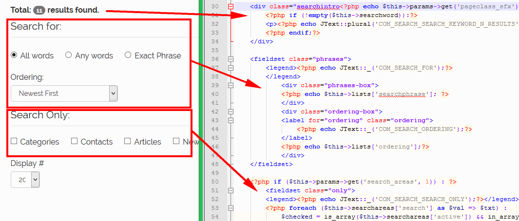 search-code-in-joomla